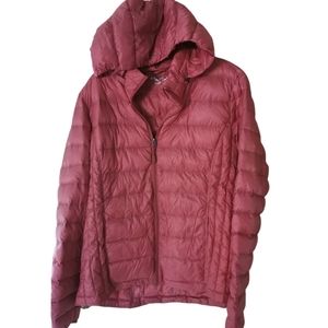 HEATKEEP pink puffer coat